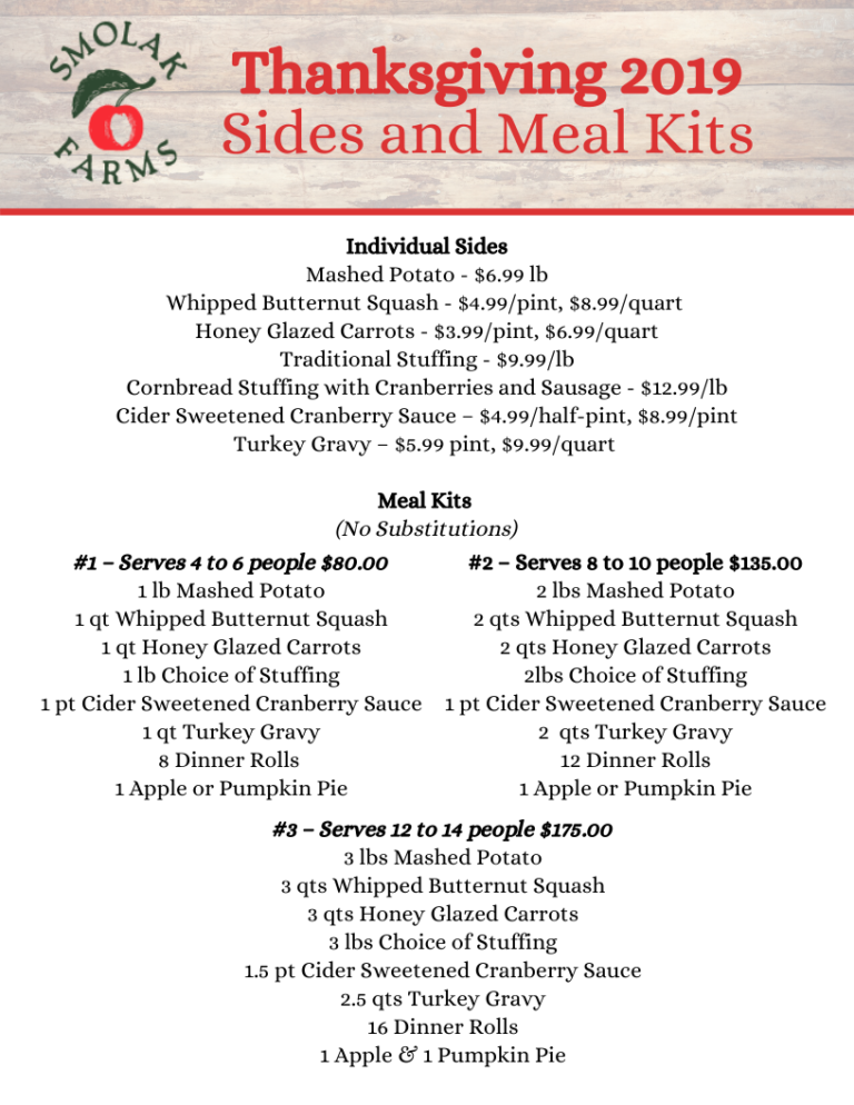 Thanksgiving 2019: Turkeys, Pies, Sides and Meal Kits available for pre ...